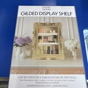 Room2Room Gilded Display Shelf Gold Five Below TikTok Viral Brand New